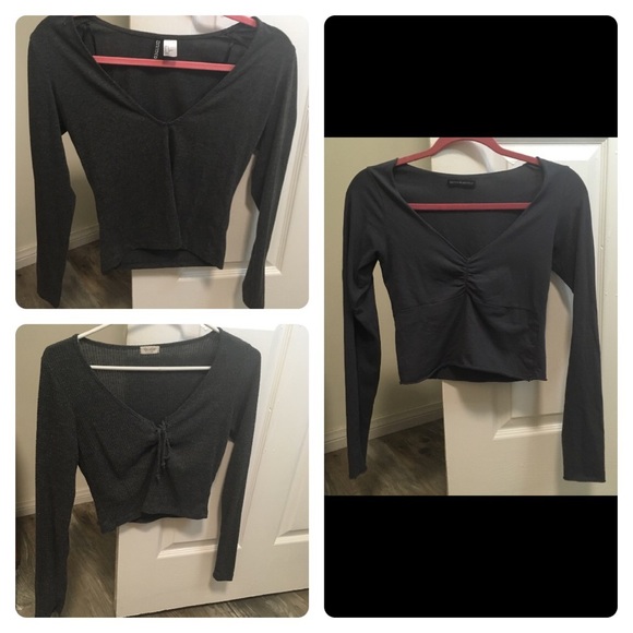 Brandy Melville Tops - ❌SOLD❌ Bundle gray long sleeve tops